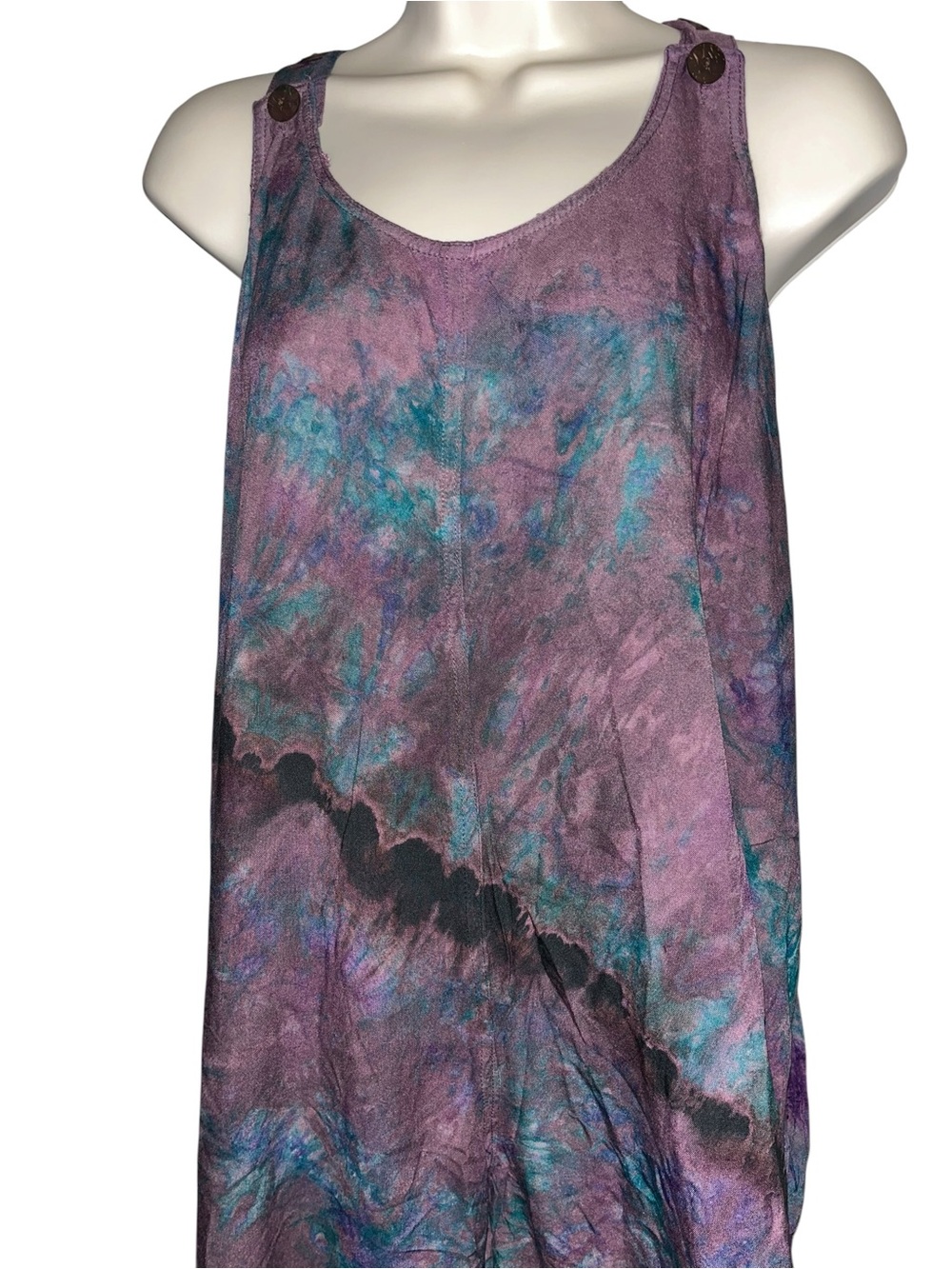 Jaded Gypsy L/XL Tie-Dye Wide-Leg Jumpsuit in Purple - Picture 4 of 10